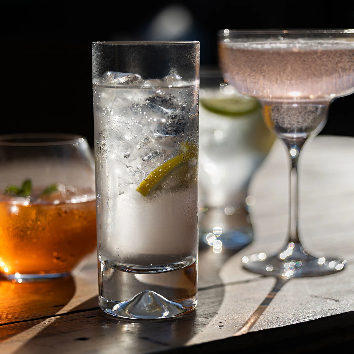 Dimple Highball Glass, Set Of 2 6 Dimple Highball Glass, Set Of 2 - Image 4