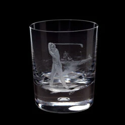 Hand Engraved Golfer Tumbler
