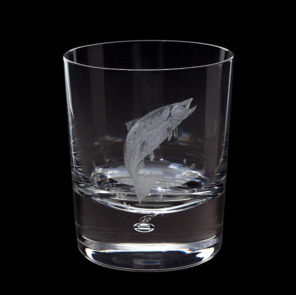 Hand Engraved Salmon Tumbler 3 Hand Engraved Salmon Tumbler
