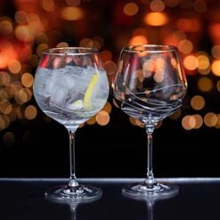 Glitz Gold Gin & Tonic Copa, Set Of 2 -Home Sale Store st3305 13 n p mood