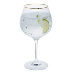 Glitz Gold Gin & Tonic Copa, Set Of 2 -Home Sale Store st3305 13 p glitz gold copa liquid co lr